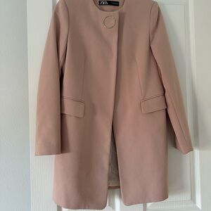 Zara Women's Soft Pink Cape Jacket